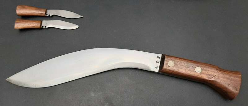 **RARE: 1960s Assam Territory Force/ Rifles Kukri w/ Scabbard (38cm).**
