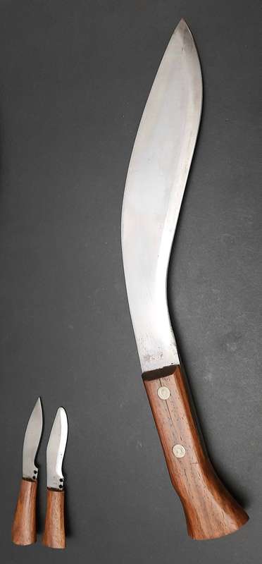 **RARE: 1960s Assam Territory Force/ Rifles Kukri w/ Scabbard (38cm).**
