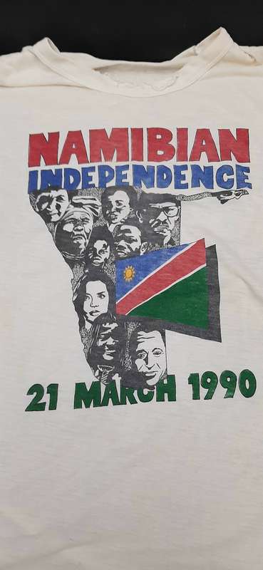 **Border War: 1990 Namibia Independence Graphic T-Shirt (Small/Medium).**