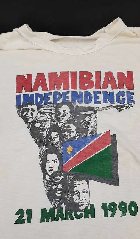 **Border War: 1990 Namibia Independence Graphic T-Shirt (Small/Medium).**