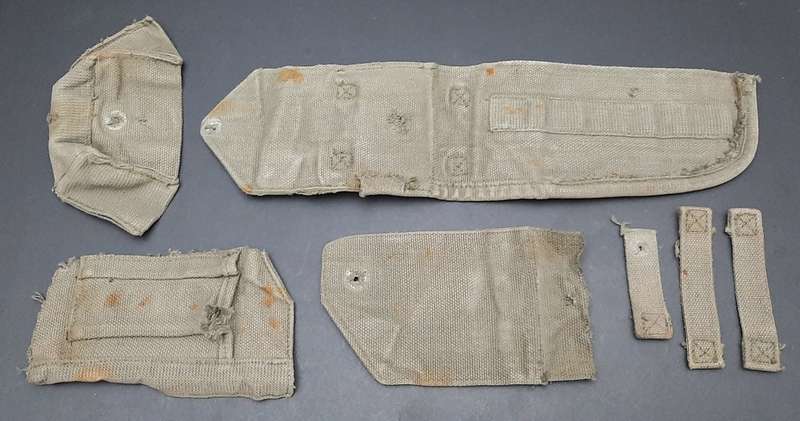 **Border War : 1970s SADF Patt.73 Webbing Canvas Material Swatches(x7 Pcs).**