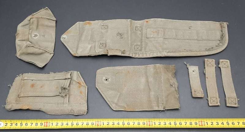 **Border War : 1970s SADF Patt.73 Webbing Canvas Material Swatches(x7 Pcs).**