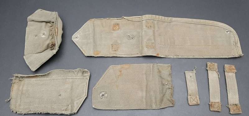 **Border War : 1970s SADF Patt.73 Webbing Canvas Material Swatches(x7 Pcs).**