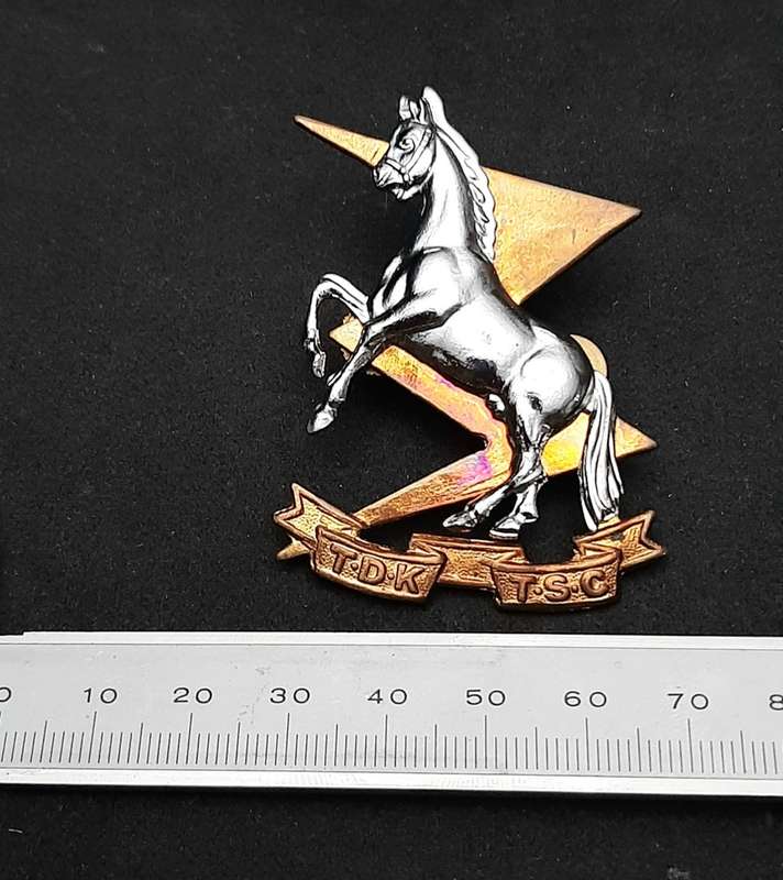 **Border War : 1980s SADF Technical Service Corps Beret Badge w/ Lugs  (LARGE).**