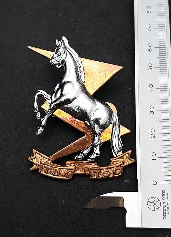 **Border War : 1980s SADF Technical Service Corps Beret Badge w/ Lugs  (LARGE).**
