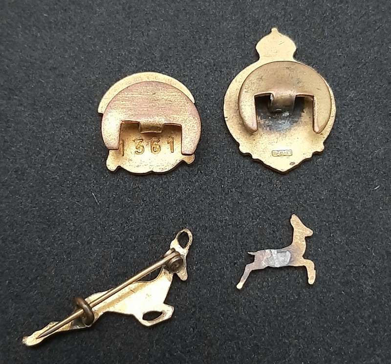 WW2 South African Legion & S.A. Railways Lapel Badges x4
