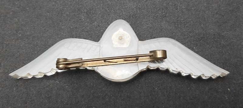 **RARE: WW2 RAF Pilot`s Sweetheart Perspex Badge w/ Victory Pin.**