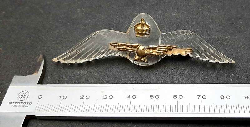 **RARE: WW2 RAF Pilot`s Sweetheart Perspex Badge w/ Victory Pin.**
