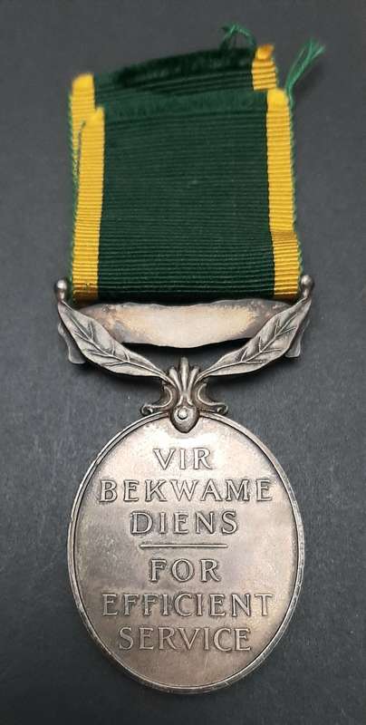 **WW2 : UDF .925 Silver Efficiency Medal w/ Ribbon Type II (G.S.C).**