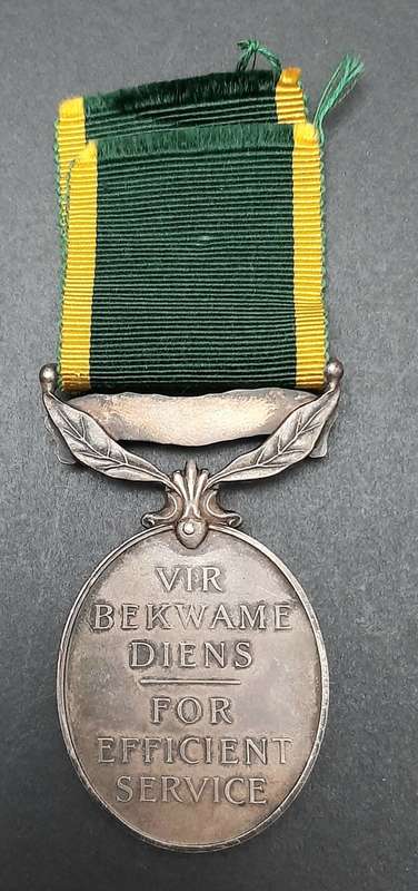 **WW2 : UDF .925 Silver Efficiency Medal w/ Ribbon Type II (G.S.C).**