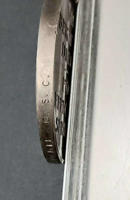 **WW2 : UDF .925 Silver Efficiency Medal w/ Ribbon Type II (G.S.C).**