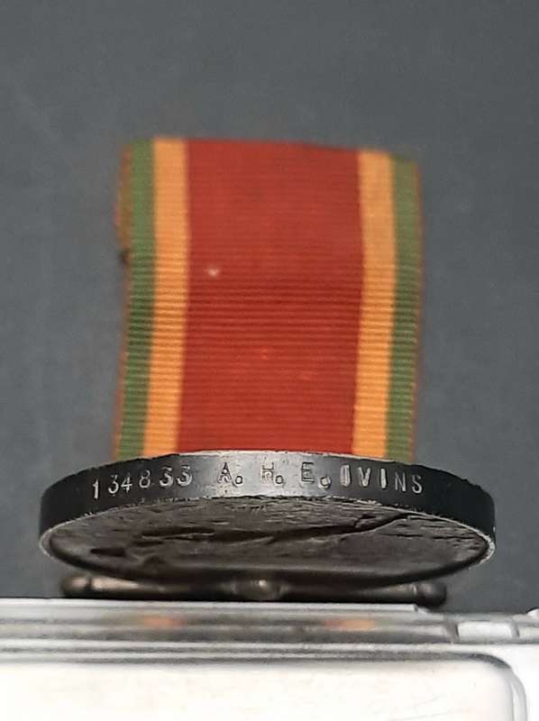**WW2 UDF: .925 Silver Africa Service Medal w/ Ribbon(33.51 g).**