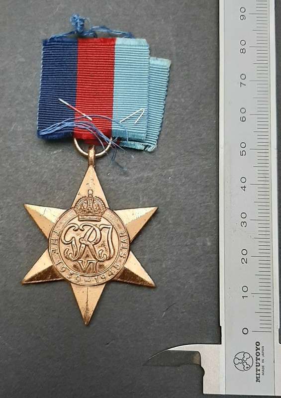 **WW2 UDF: 1939-45 Star Medal w/ Part Ribbon.**