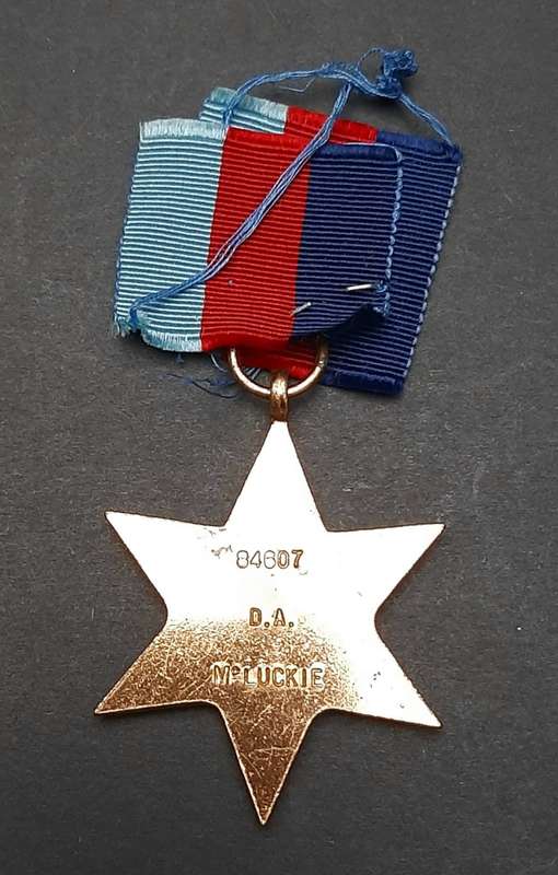 **WW2 UDF: 1939-45 Star Medal w/ Part Ribbon.**