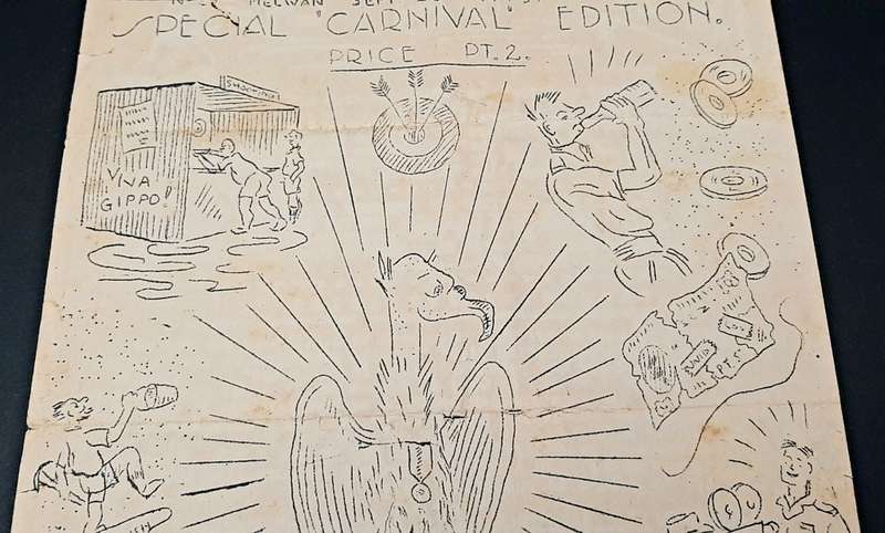 **RARE: WW2 South African `Huis Toe` Demob. Newsletter D/Sided (Sept. 1945).**