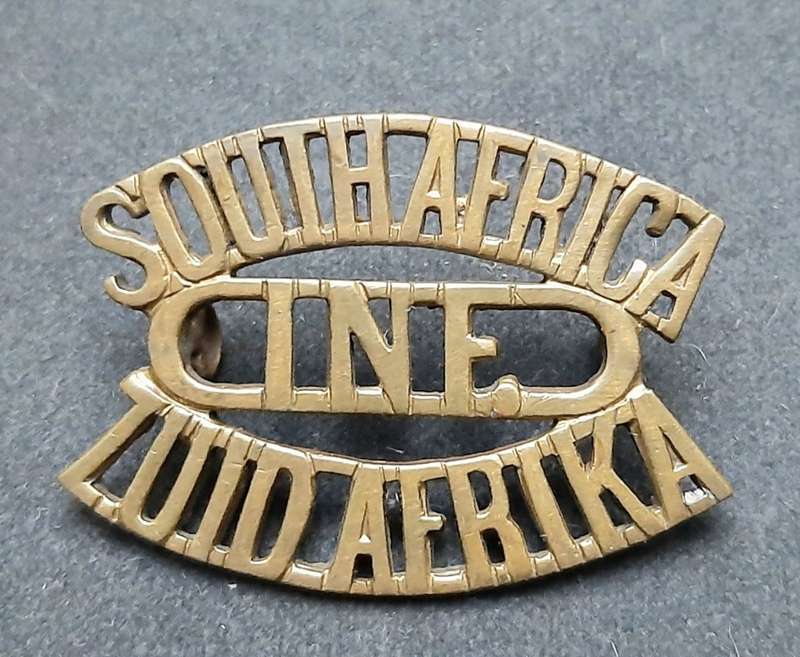 **RARE: WW1 South African Infantry Shoulder Title w/ Lugs (S.A.E.F)