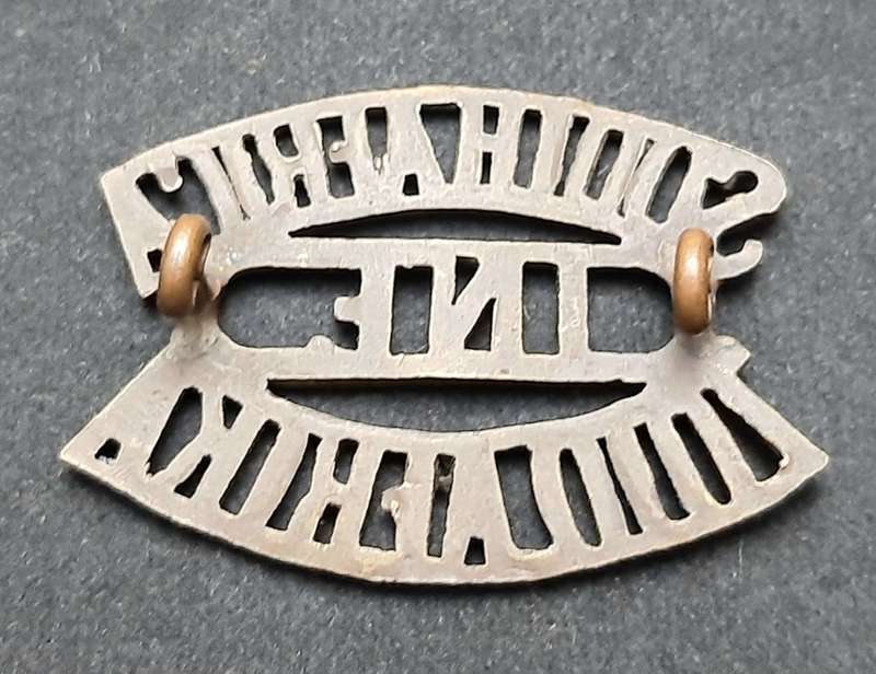 **RARE: WW1 South African Infantry Shoulder Title w/ Lugs (S.A.E.F)