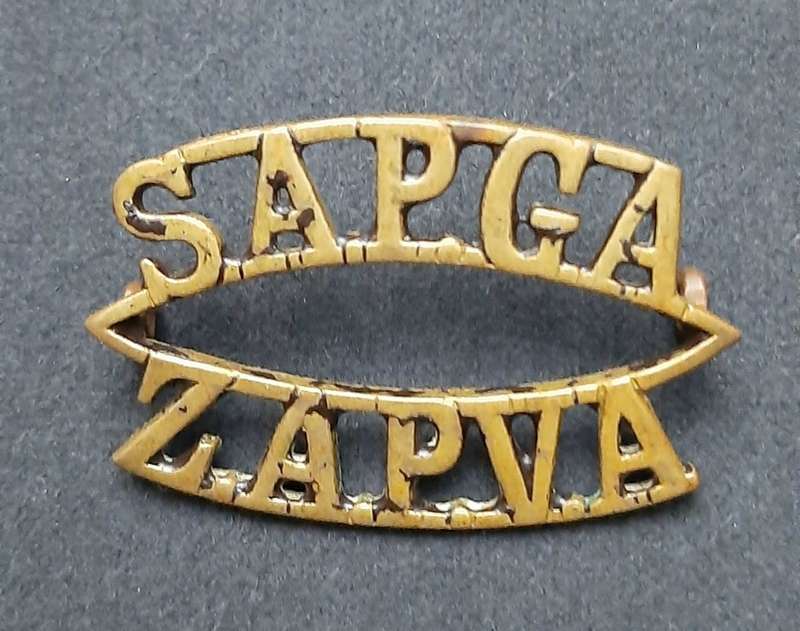 **RARE: Pre-1921 South African Permanent Garrison Artillery Shoulder Title w/ Lugs x1**