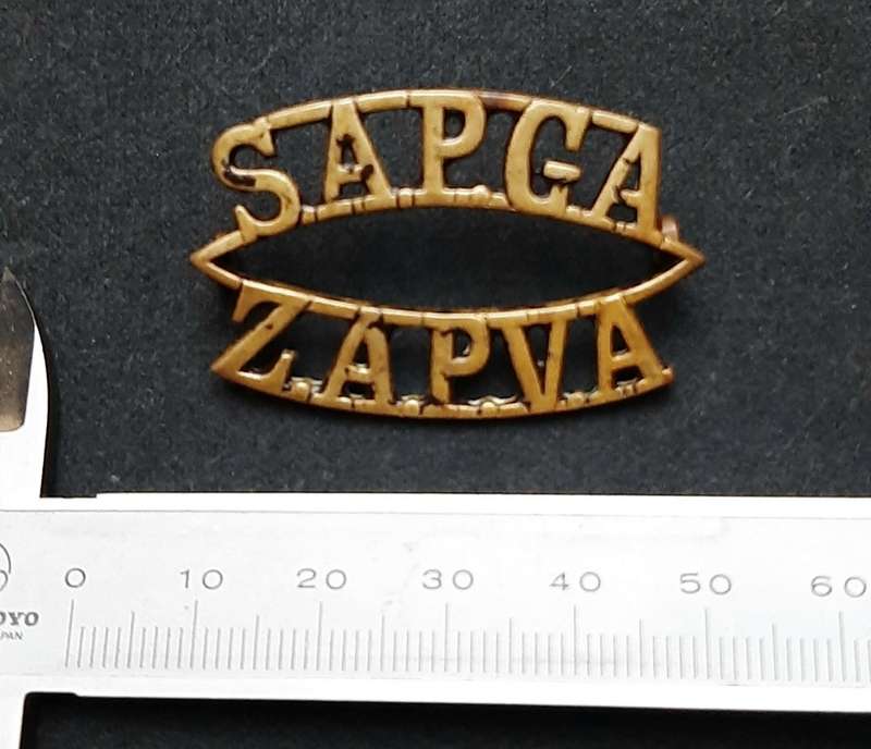 **RARE: Pre-1921 South African Permanent Garrison Artillery Shoulder Title w/ Lugs x1**