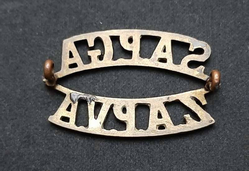 **RARE: Pre-1921 South African Permanent Garrison Artillery Shoulder Title w/ Lugs x1**