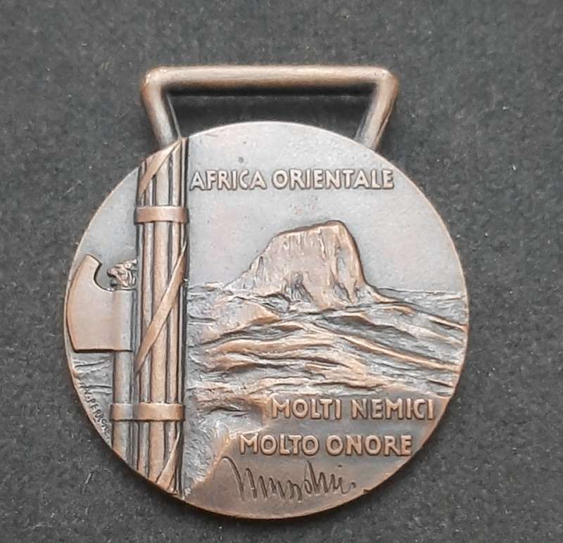 **WW2 : 1936 Italian 'Africa Orientale ' Ethiopian Campaign Medal N/R.**