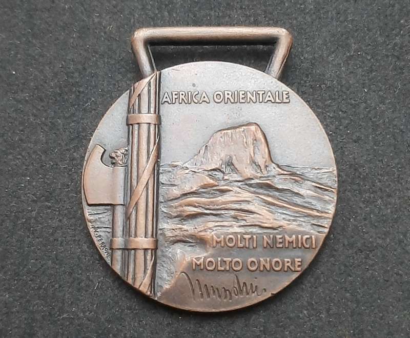 **WW2 : 1936 Italian 'Africa Orientale ' Ethiopian Campaign Medal N/R.**