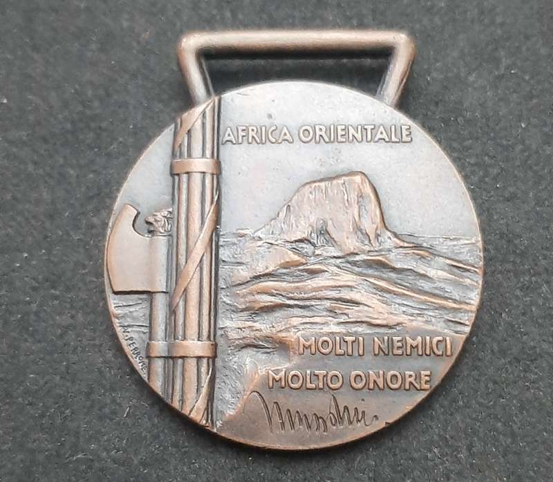 **WW2 : 1936 Italian 'Africa Orientale ' Ethiopian Campaign Medal N/R.**
