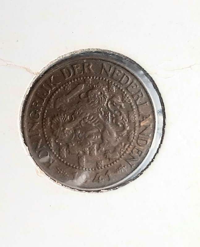 Rare 1941 German-occupied Netherlands 1 cent coin (XF+)
