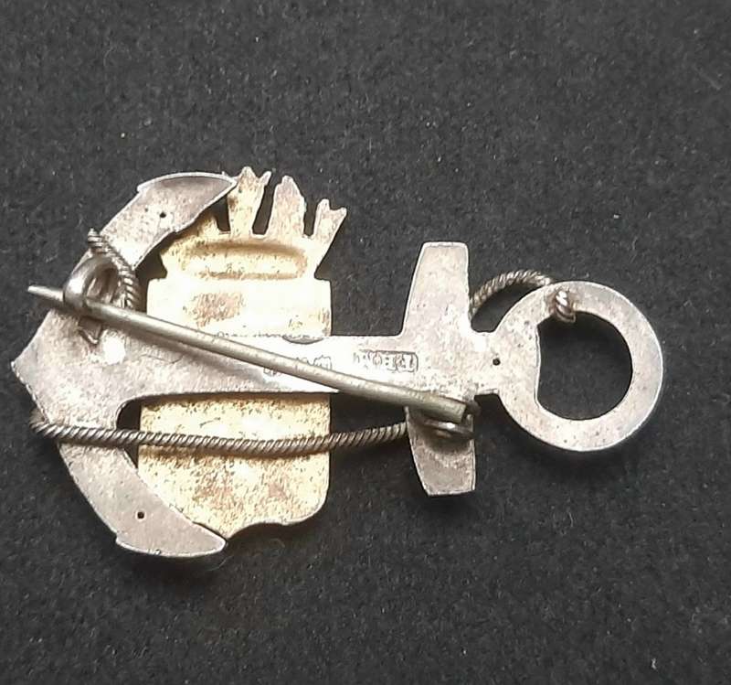 Rare WW1 H.M.S Monarch .925 Silver Sweetheart Brooch (Pin Intact)