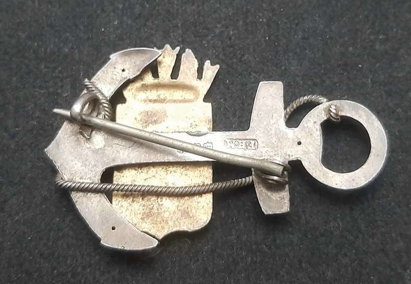 Rare WW1 H.M.S Monarch .925 Silver Sweetheart Brooch (Pin Intact)