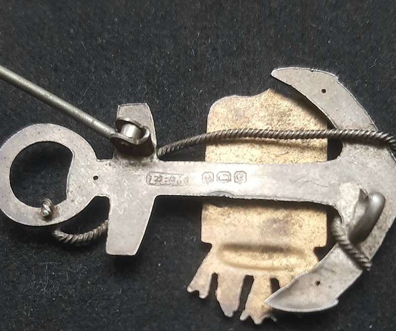 Rare WW1 H.M.S Monarch .925 Silver Sweetheart Brooch (Pin Intact)
