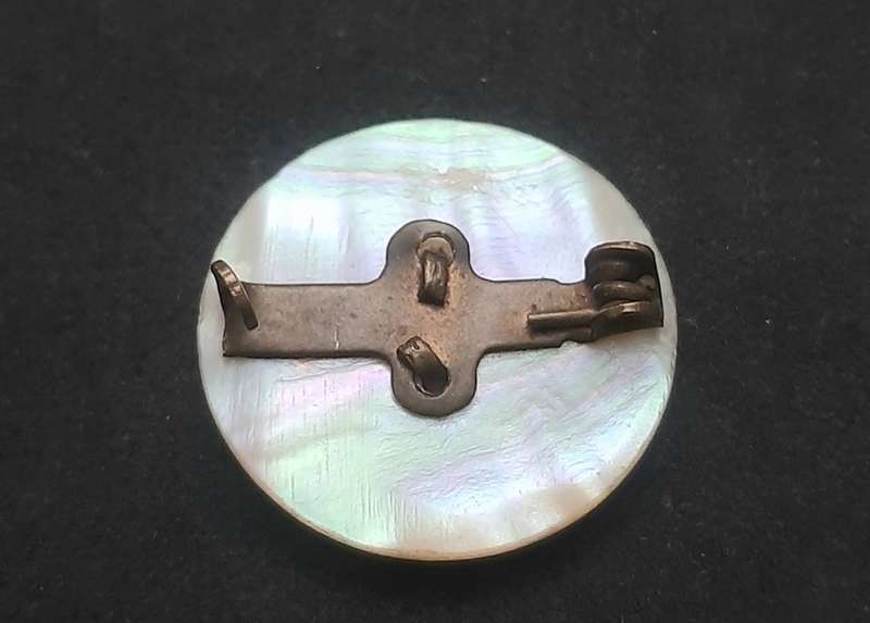 Rare WW2 H.M.S Hood Mother of Pearl Sweetheart Brooch (No Pin) #2