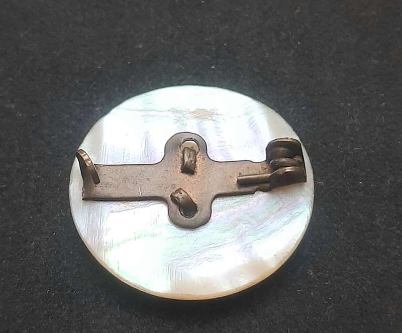 Rare WW2 H.M.S Hood Mother of Pearl Sweetheart Brooch (No Pin) #2