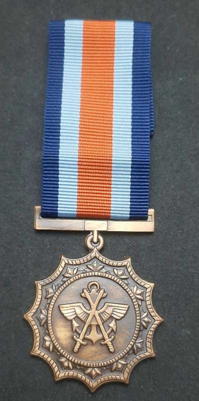 **Border War : 1980s SADF Military Merit Medal w/ Ribbon(Numbered).**