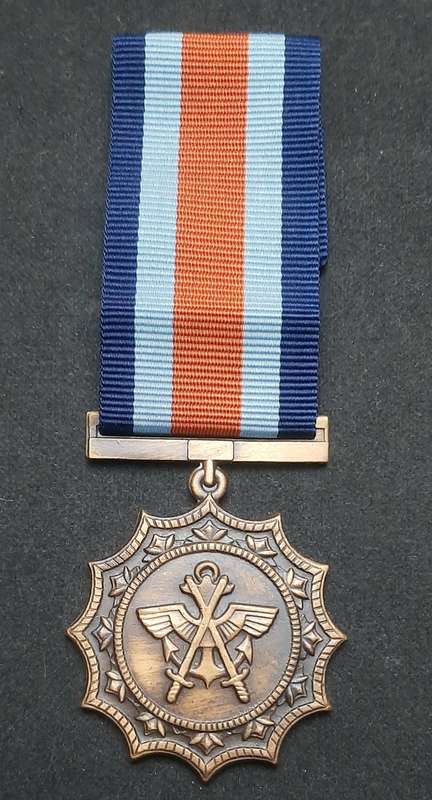 **Border War : 1980s SADF Military Merit Medal w/ Ribbon(Numbered).**