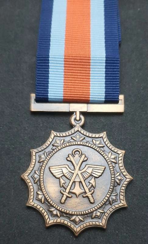 **Border War : 1980s SADF Military Merit Medal w/ Ribbon(Numbered).**