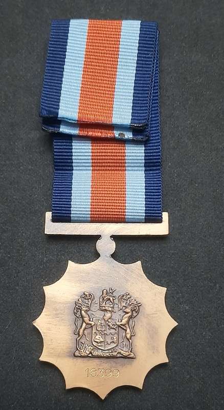 **Border War : 1980s SADF Military Merit Medal w/ Ribbon(Numbered).**