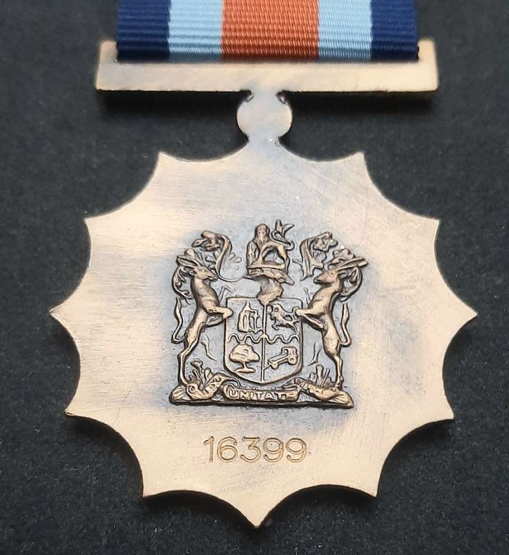 **Border War : 1980s SADF Military Merit Medal w/ Ribbon(Numbered).**