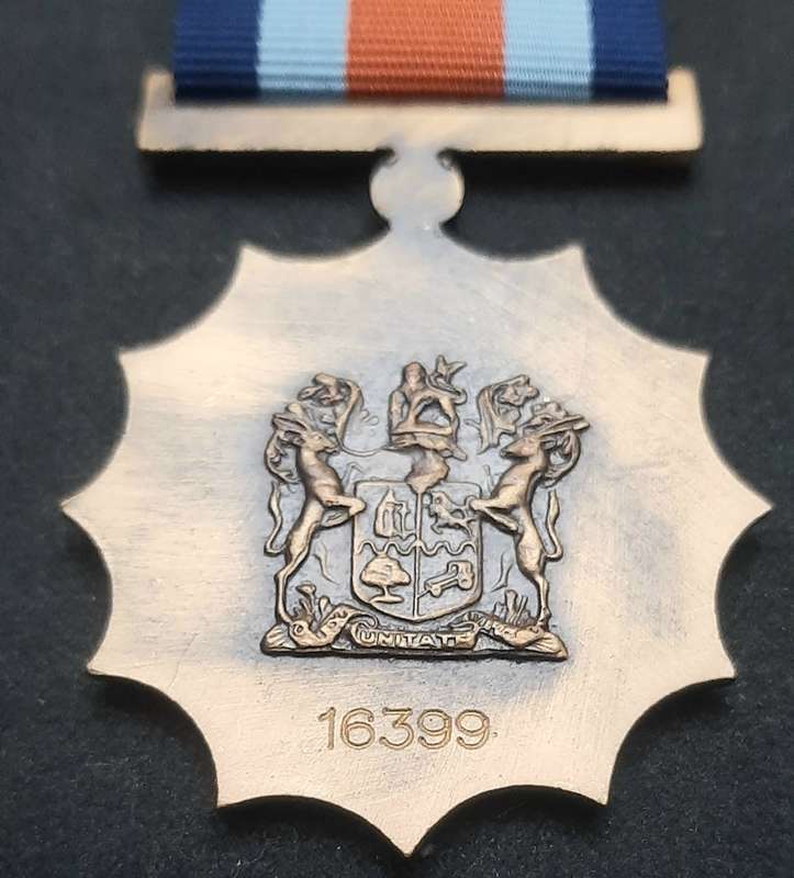 **Border War : 1980s SADF Military Merit Medal w/ Ribbon(Numbered).**