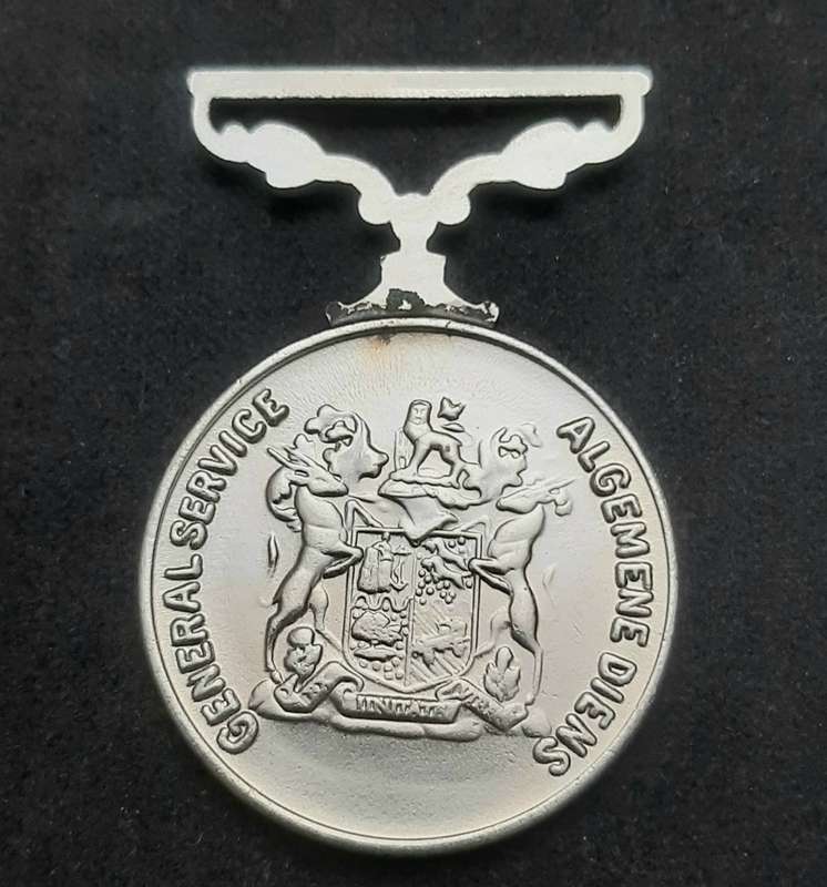 **Border War : 1980s SADF Type I General Service Medal N/ R(Rim Numbered).**