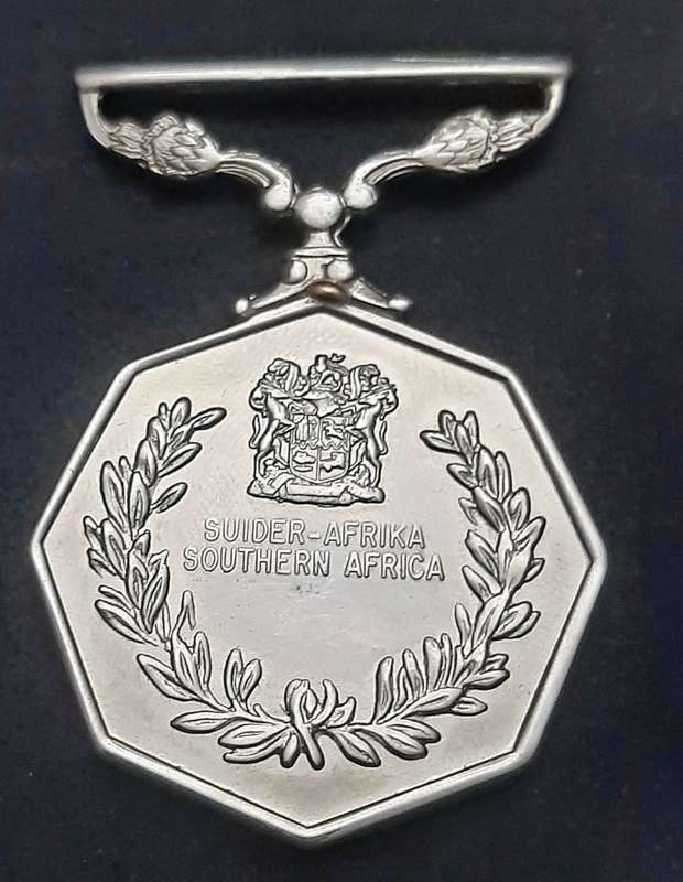**Border War : 1980s SADF Type I Southern Africa Medal (Rim Numbered).**