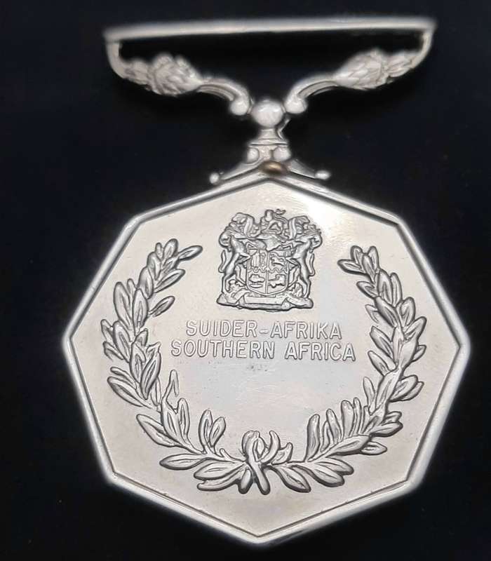 **Border War : 1980s SADF Type I Southern Africa Medal (Rim Numbered).**