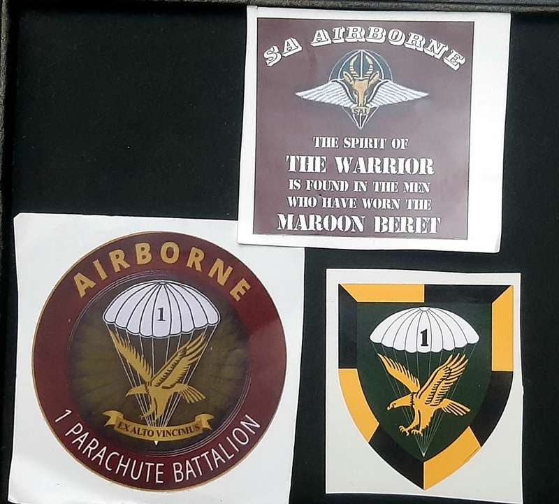 **Border War : SADF 1 Parachute Battalion Commemorative Decals (x3 )**.**