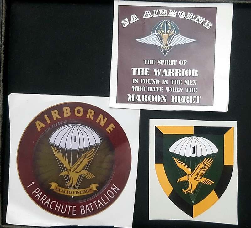 **Border War : SADF 1 Parachute Battalion Commemorative Decals (x3 )**.**
