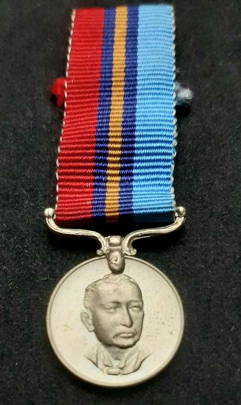**Rhodesian Bush War: 1970s Miniature General Service Medal w/ Ribbon.**