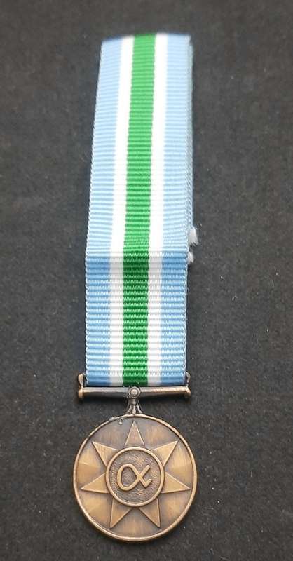 **1990s SANDF : Unitas Miniature Medal w/ Ribbon. **.**