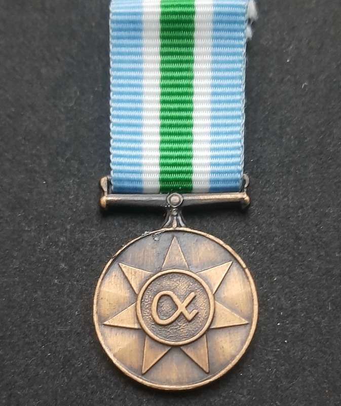 **1990s SANDF : Unitas Miniature Medal w/ Ribbon. **.**