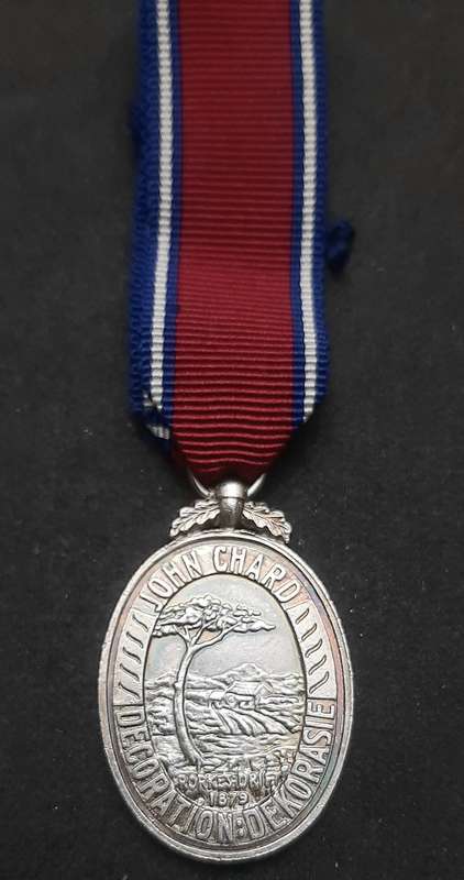**Pre-1961 SADF : .925 Silver Miniature John Chard Decoration w/ Ribbon. **