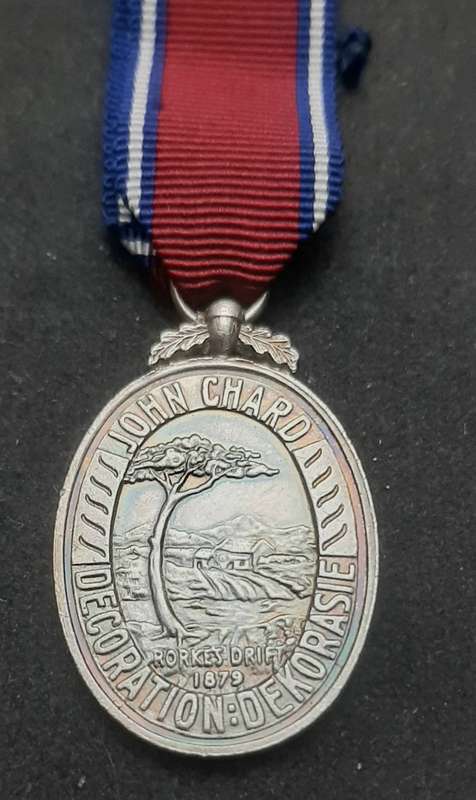 **Pre-1961 SADF : .925 Silver Miniature John Chard Decoration w/ Ribbon. **