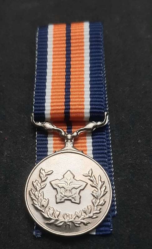 **Border War : 1980s SADF Miniature General Service Medal w/ Ribbon**